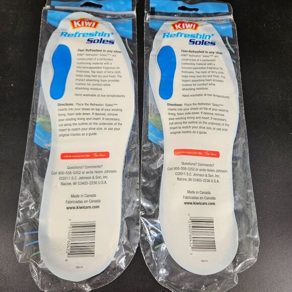Men Shoe Boot Insole 8-13 Kiwi Refresher Moisture Wicking Dry Powder Fresh 2 Set - Picture 2 of 8
